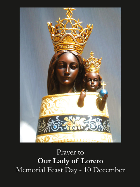 Our Lady of Loreto Prayer Card***BUYONEGETONEFREE***